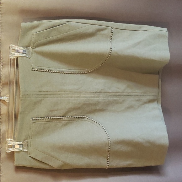 Loft Sage Green Mini Skirt Size 12P - Picture 2 of 8